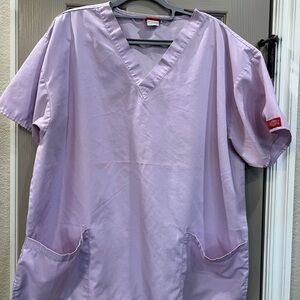 Dickies women’s scrub Lavender V-Neck Scrub Top, XLG